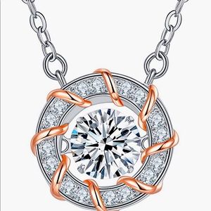 Mesmerizing dancing diamond necklace! Make heads turn w/ this deisgner necklace